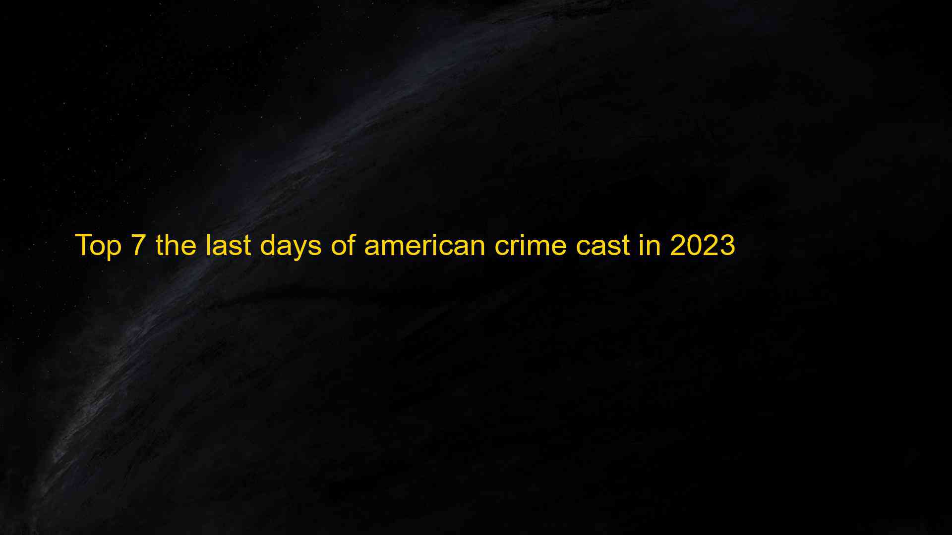 Top The Last Days Of American Crime Cast In Ki N Th C Cho