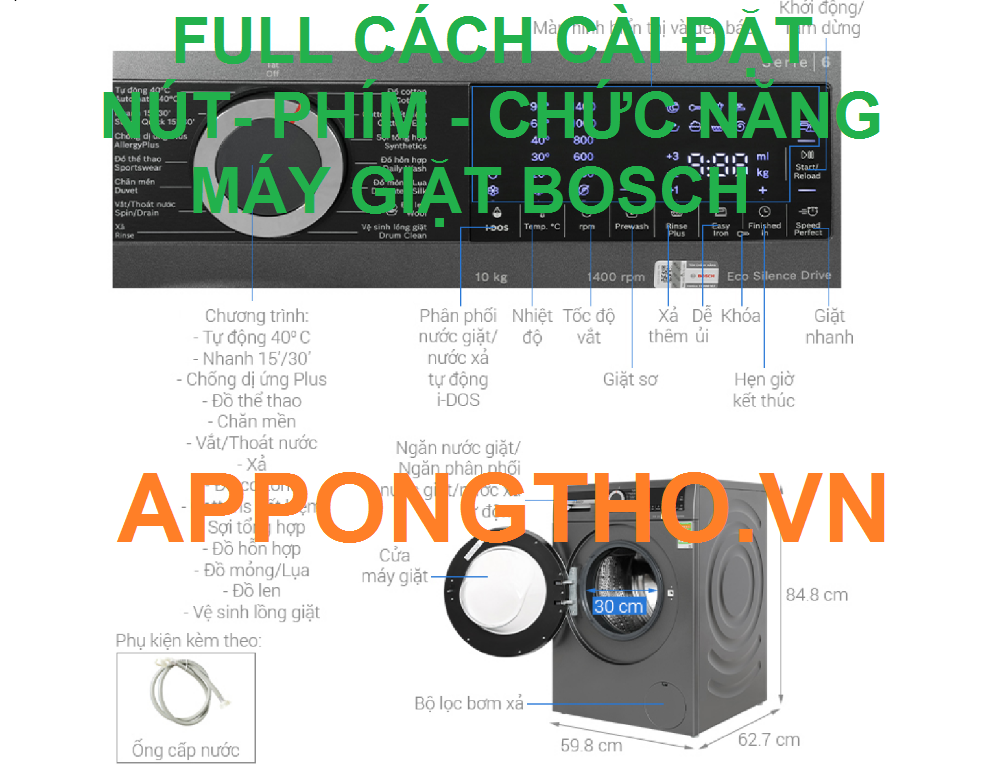 14 Dấu hiệu máy giặt Bosch cần gọi bảo hành Bosch